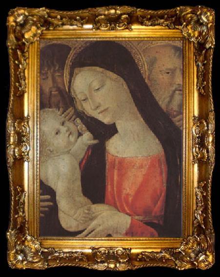 framed  Neroccio di Bartolomeo The virgin and Child between John the Baptist and Anthony (mk05), ta009-2